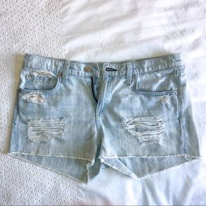 Rag and bone distressed jean shorts